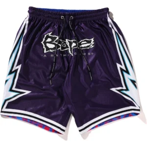 BAPE REVERSIBLE BASKETBALL SHORTS MENS-PURPLE