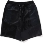 BAPE PATCHWORK BASKETBALL SHORTS MENS-BLACK