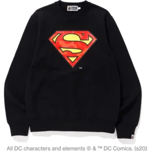 A BATHING APE® BAPE×SUPERMAN L/S-BLACK