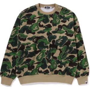 BAPE ART CAMO METAL ONE POINT CREWNECK MENS-GREEN
