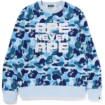 BAPE ABC CAMO ASNKA CREWNECK MENS-BLUE