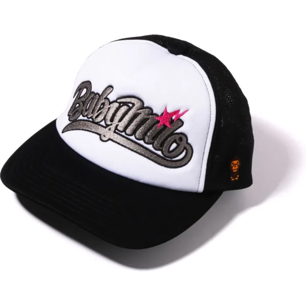 BAPE BABY MILO EMBROIDERY MESH CAP LADIES-BLACK