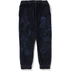 BAPE BABY MILO TOY DENIM PANTS KIDS-NAVY