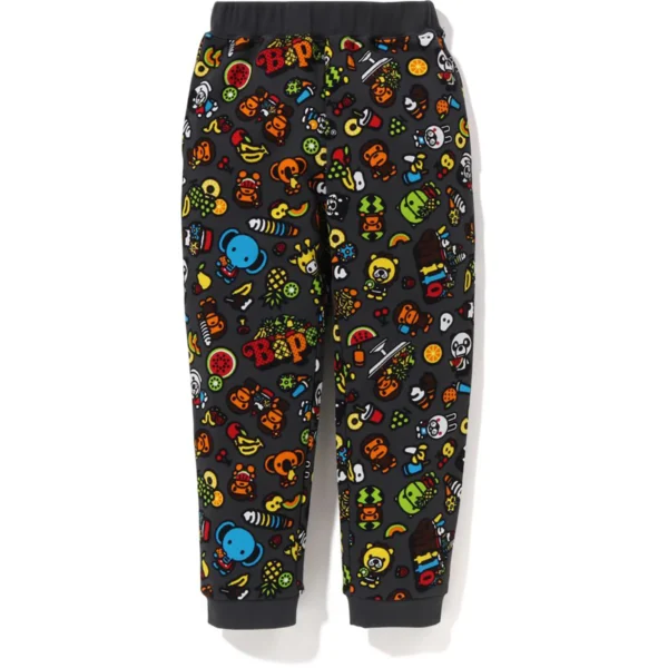 BAPE BABY MILO MIXED FRUIT SWEAT PANTS KIDS-Charcoal