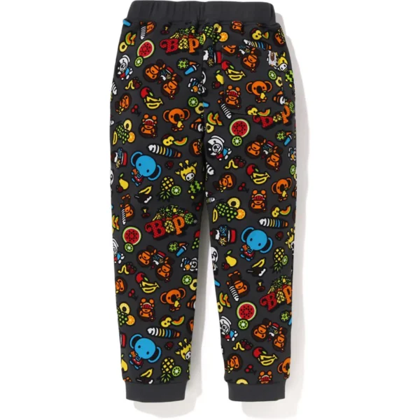 BAPE BABY MILO MIXED FRUIT SWEAT PANTS KIDS-Charcoal