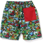 BAPE BABY MILO GAME PATTERN PACKABLE SHORTS KIDS-MULTI