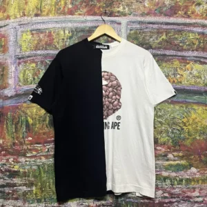 Bape x Neighborhood Split Tee-WHITE