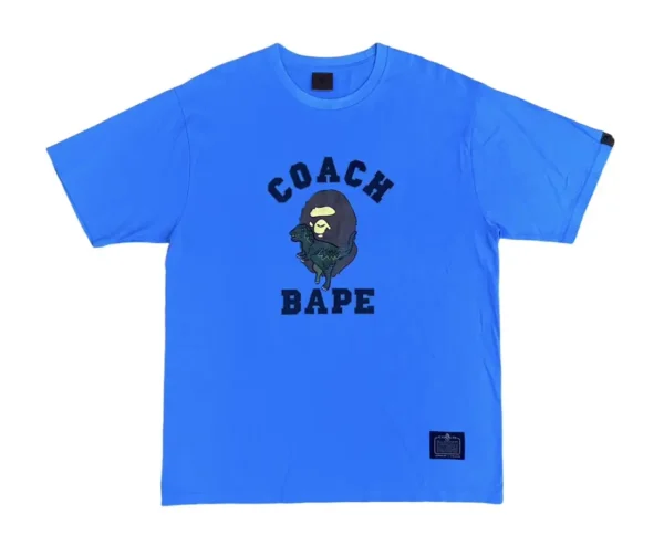 BAPE A Bathing Ape x Coach Tee-BLUE