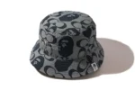 BAPE X COACH BUCKET HAT-GRAY