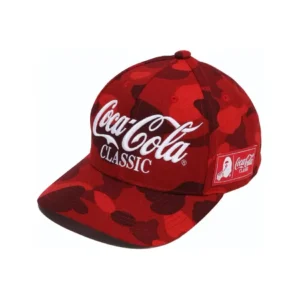 BAPE x Coca-Cola Color Camo Snap Back Cap Red