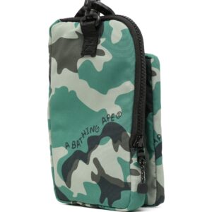 A BATHING APE® Woodland camouflage-print messenger bag-GREEN