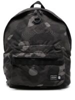 A BATHING APE® logo-patch camouflage-print backpack-GRAY