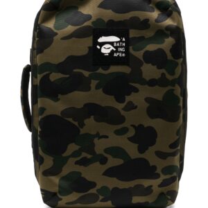A BATHING APE® camouflage cordura backpack-ARMY GREEN