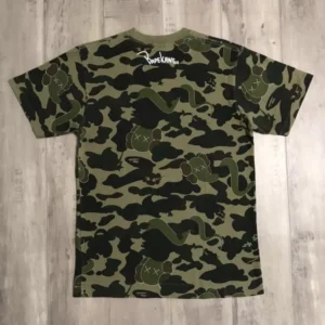 BAPE x kaws bendy 1st camo green T-shirt a bathing ape NIGO