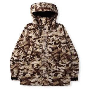 Bape x OVO Woodland Camo Snowboard Jacket Beige