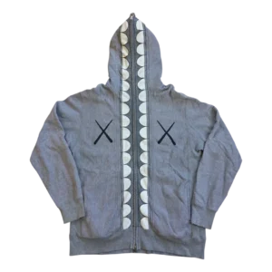 Bape x Kaws Chomper Full Zip Hoodie-GRAY