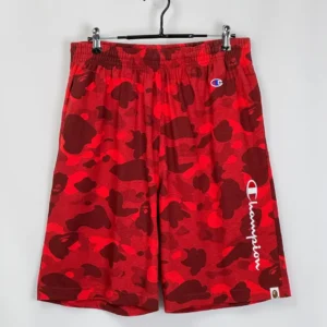 BAPE x Champion Sweatshorts-RED