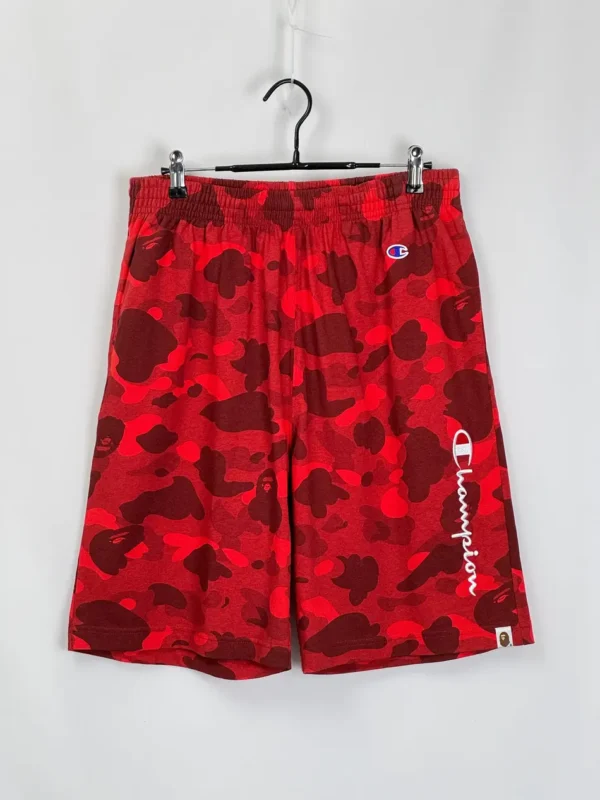 BAPE x Champion Sweatshorts-RED