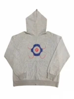 A Bathing Ape Bape X kaws Bones Full Zip Hoodie-GRAY