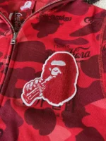 Bape x Coca Cola Red Camo Fullzip Hoodie-RED