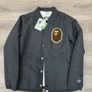 BAPE x Champion Sherpa Coach Jacket-DARK GRAY