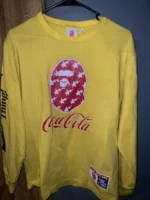 BAPE x Coca-Cola Long Sleeve Tee-YELLOW