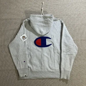 Bape x Champion Zip Hoodie-GRAY