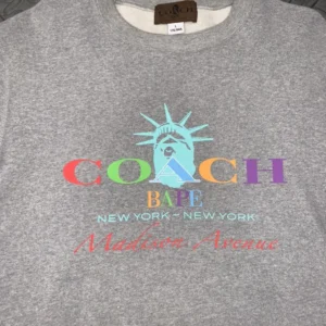 Bape X Coach Madison Crewneck-LIGHT GRAY