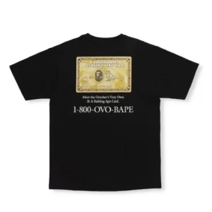 Bape x OVO Gold Card Tee-BLACK