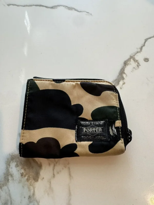 BAPE x Porter 1st camo wallet-GREEN