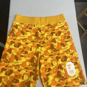 Bape x PubG Camo Sweat Shorts-YELLOW
