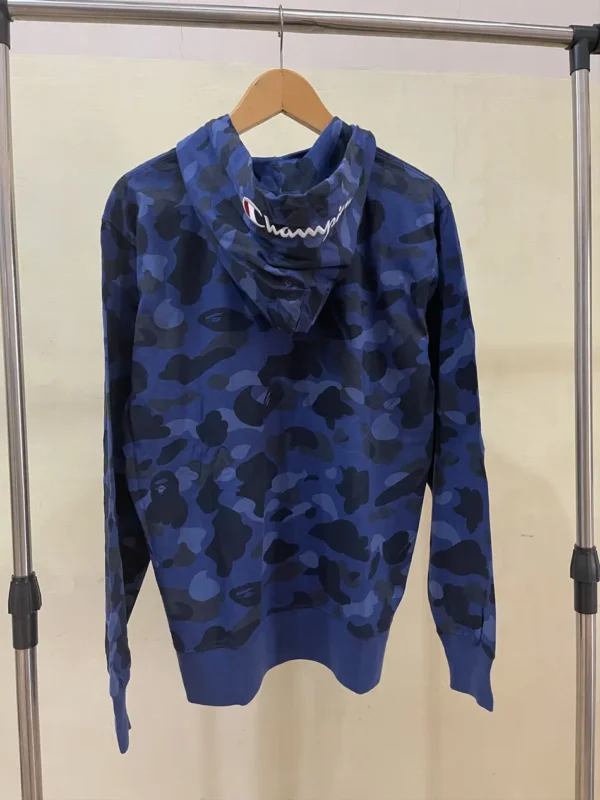 Bape x Champion Color Camo Hoodie-BLUE