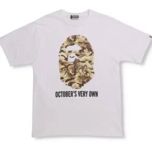 BAPE x OVO Woodland Camo Ape Head-WHITE