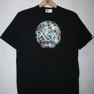 Bape x Kaws Baby Milo Animal Kingdom Tee-BLACK