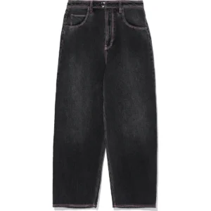 BAPE BAPY STRAIGHT LEG JEANS LADIES-BLACK