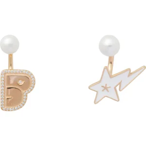 BAPE BAPY BAR DROP EARRINGS LADIES-GOLD