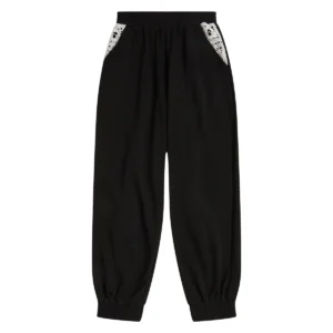 BAPE BAPY LACE-PATCHED SWEATPANTS LADIES-BLACK