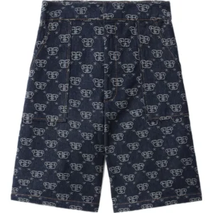 BAPE BAPY MONOGRAM SHORTS LADIES-DARK BLUE