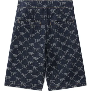 BAPE BAPY MONOGRAM SHORTS LADIES-DARK BLUE