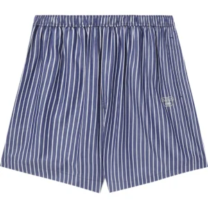 BAPE BAPY STRIPED SHORTS LADIES-BLUE