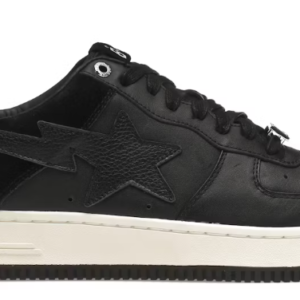 A Bathing Ape Bape Sta Low Suede Heel-black