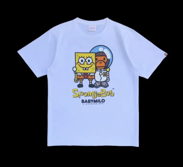 Bape x SpongeBob SquarePants Bob Milo Tee-WHITE