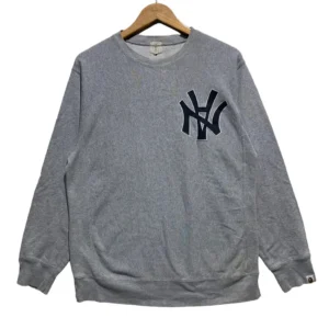 BAPE X NBHD CREWNECK SWEATSHIRTS-GRAY