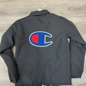 BAPE x Champion Sherpa Coach Jacket-DARK GRAY