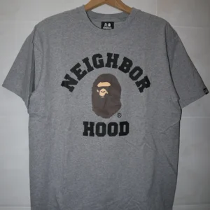 Bape x Neighborhood Ape Head Tee-GRAY