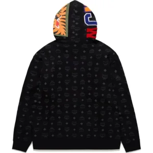 BAPE x MCM Shark Pullover Hoodie Black