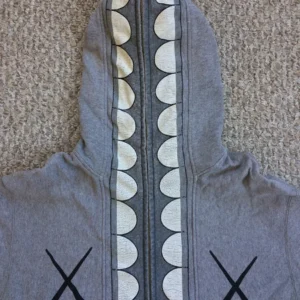 Bape x Kaws Chomper Full Zip Hoodie-GRAY