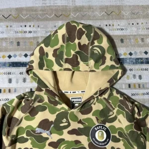 BAPE x PUMA ABC CAMO PULLOVER HOODIE-GREEN