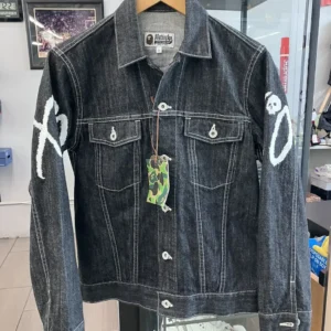 Bape x XO Denim Jacket-GRAY DARK