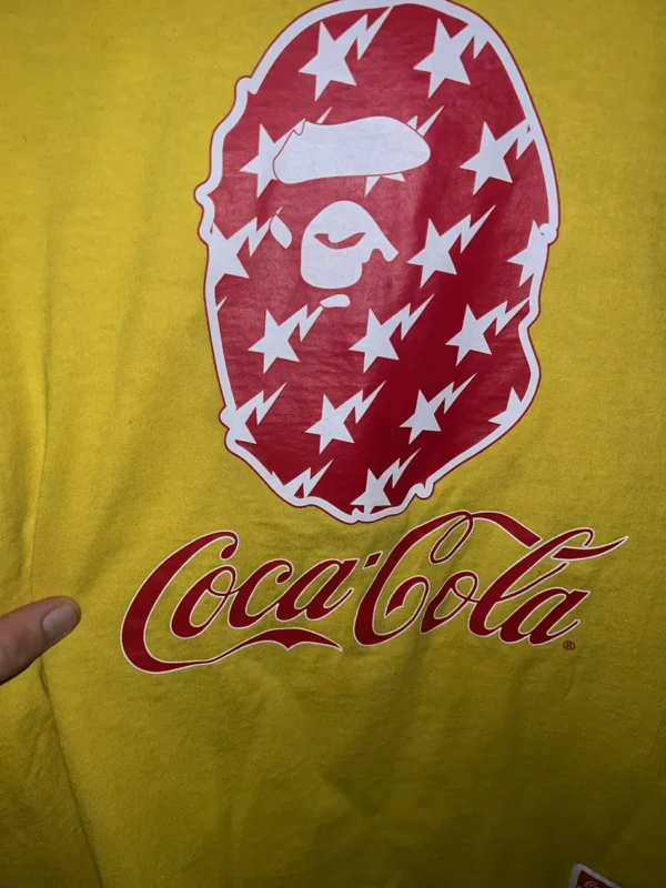 BAPE x Coca-Cola Long Sleeve Tee-YELLOW